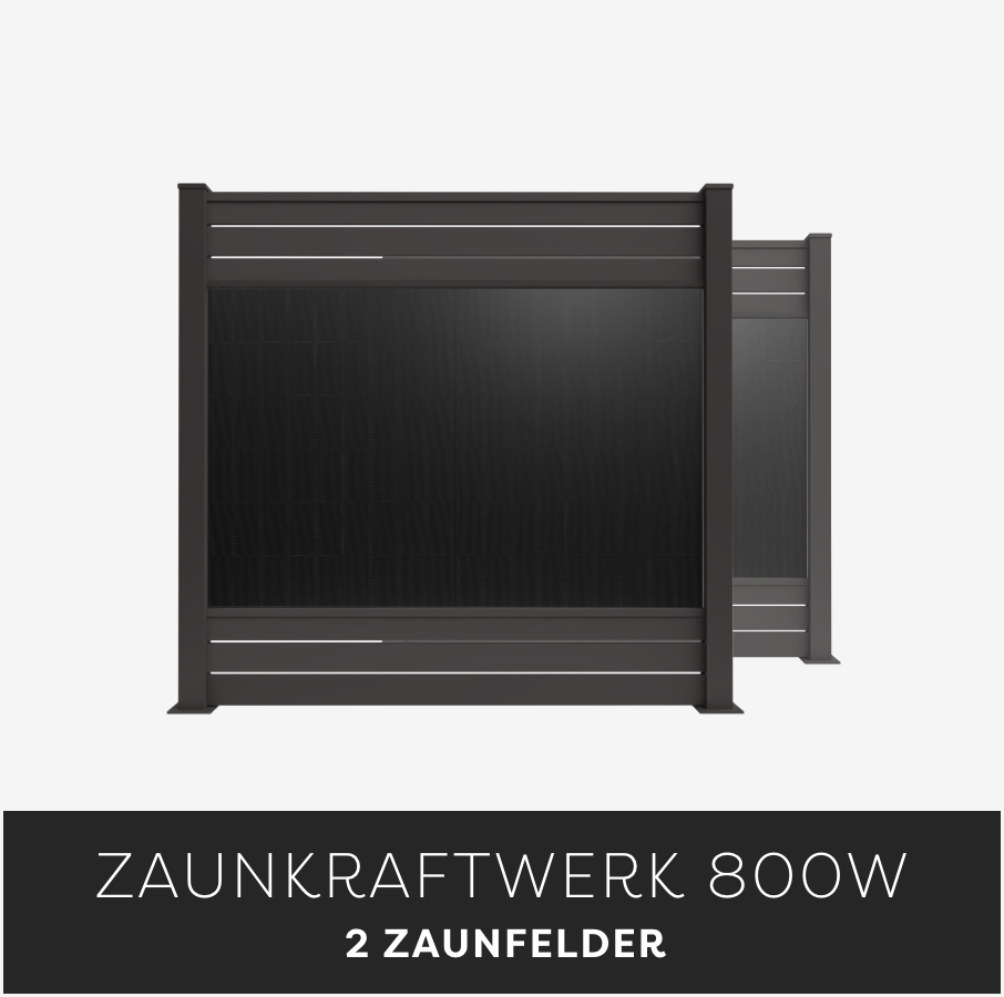 Zaunkraftwerk ALUNA 800W (3,7m Länge) 